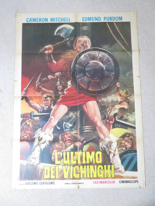 THE LAST OF THE VIKINGS ITALIAN 2 FOGLIO POSTER CAMERON MITCHELL E.PURDOM 1961 Rendezvous Cinema Movie posters