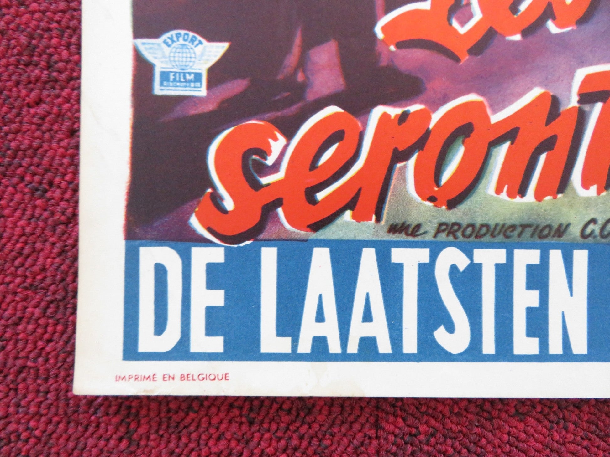 THE LAST ONES SHALL BE FIRST BELGIUM POSTER O.E HASSE ULLA JACOBSSON 1957 Rendezvous Cinema Movie posters