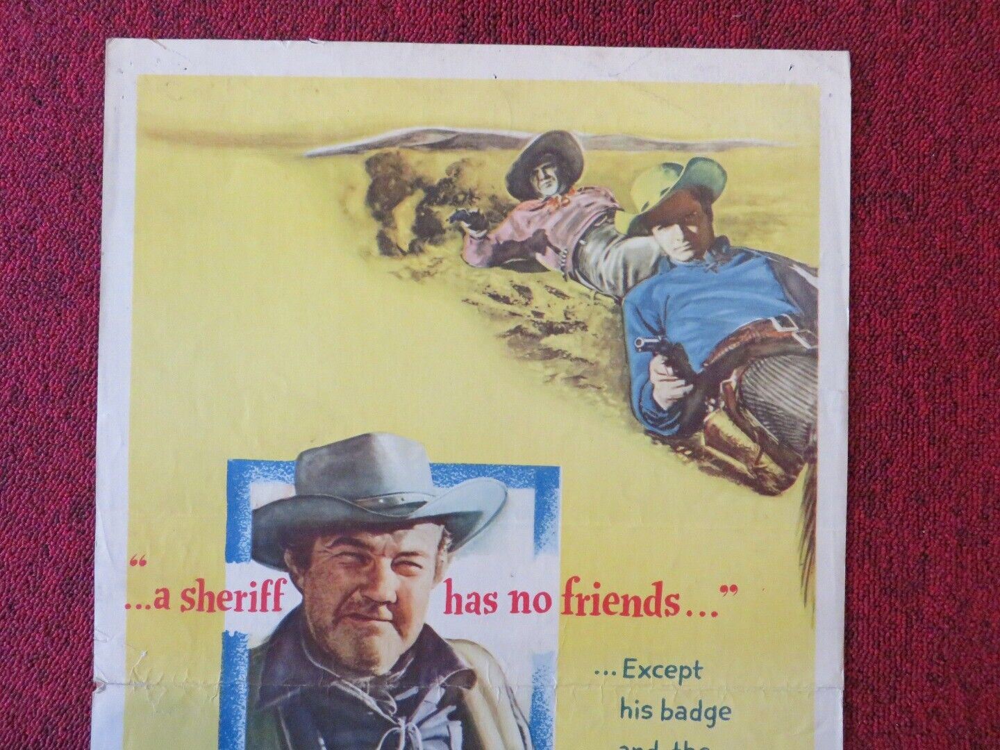 THE LAST POSSE US INSERT (14"x 36") POSTER TONY BRODERICK CRAWFORD '53 Movie posters