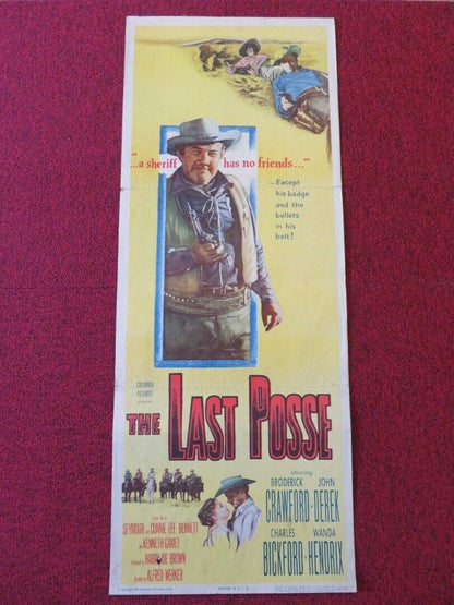 THE LAST POSSE US INSERT (14"x 36") POSTER TONY BRODERICK CRAWFORD '53 Movie posters