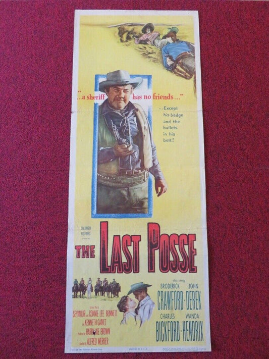 THE LAST POSSE US INSERT (14"x 36") POSTER TONY BRODERICK CRAWFORD '53 Movie posters