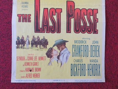 THE LAST POSSE US INSERT (14"x 36") POSTER TONY BRODERICK CRAWFORD '53 Movie posters