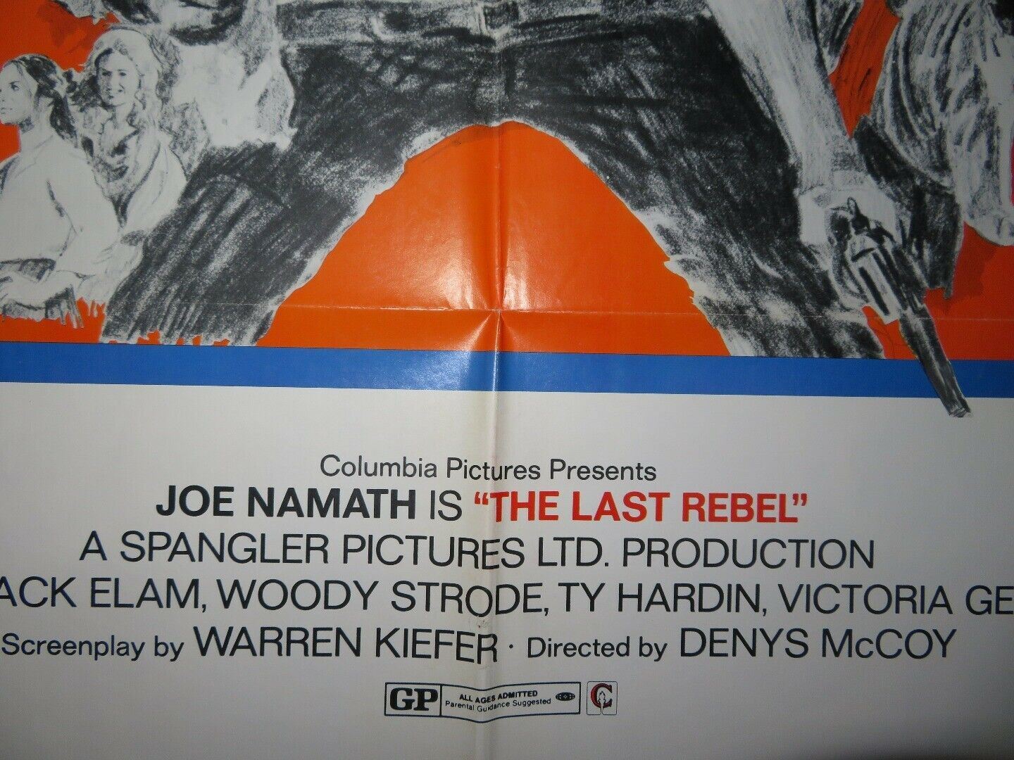 THE LAST REBEL US ONE SHEET POSTER JOE NAMATH 1971 Movie posters