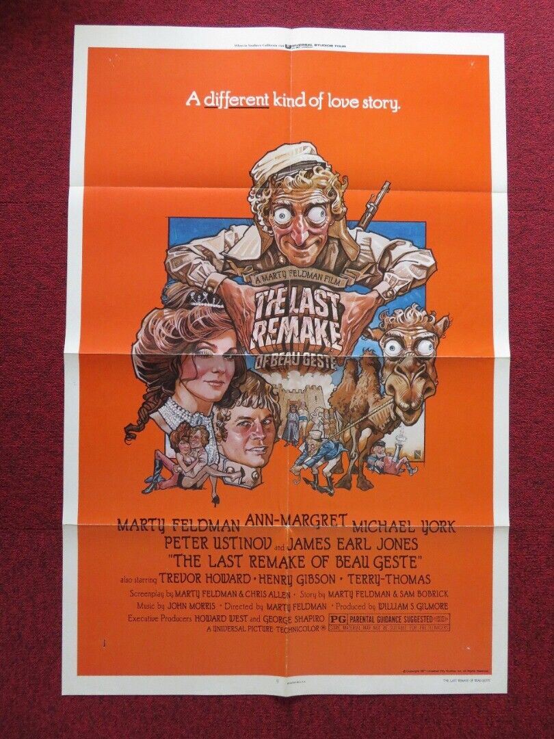 THE LAST REMAKE OF BEAU GESTE FOLDED US ONE SHEET POSTER MARTY FELDMAN 1977 Movie posters