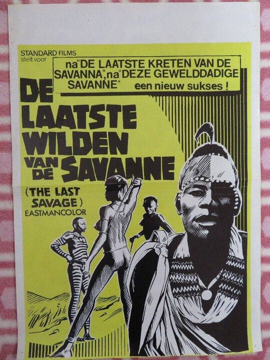 THE LAST SAVAGE/ DE LAATSTE WILDEN VAN DE SAVANNE BELGIUM (20"x 14") POSTER 1978 - Rendezvous Cinema