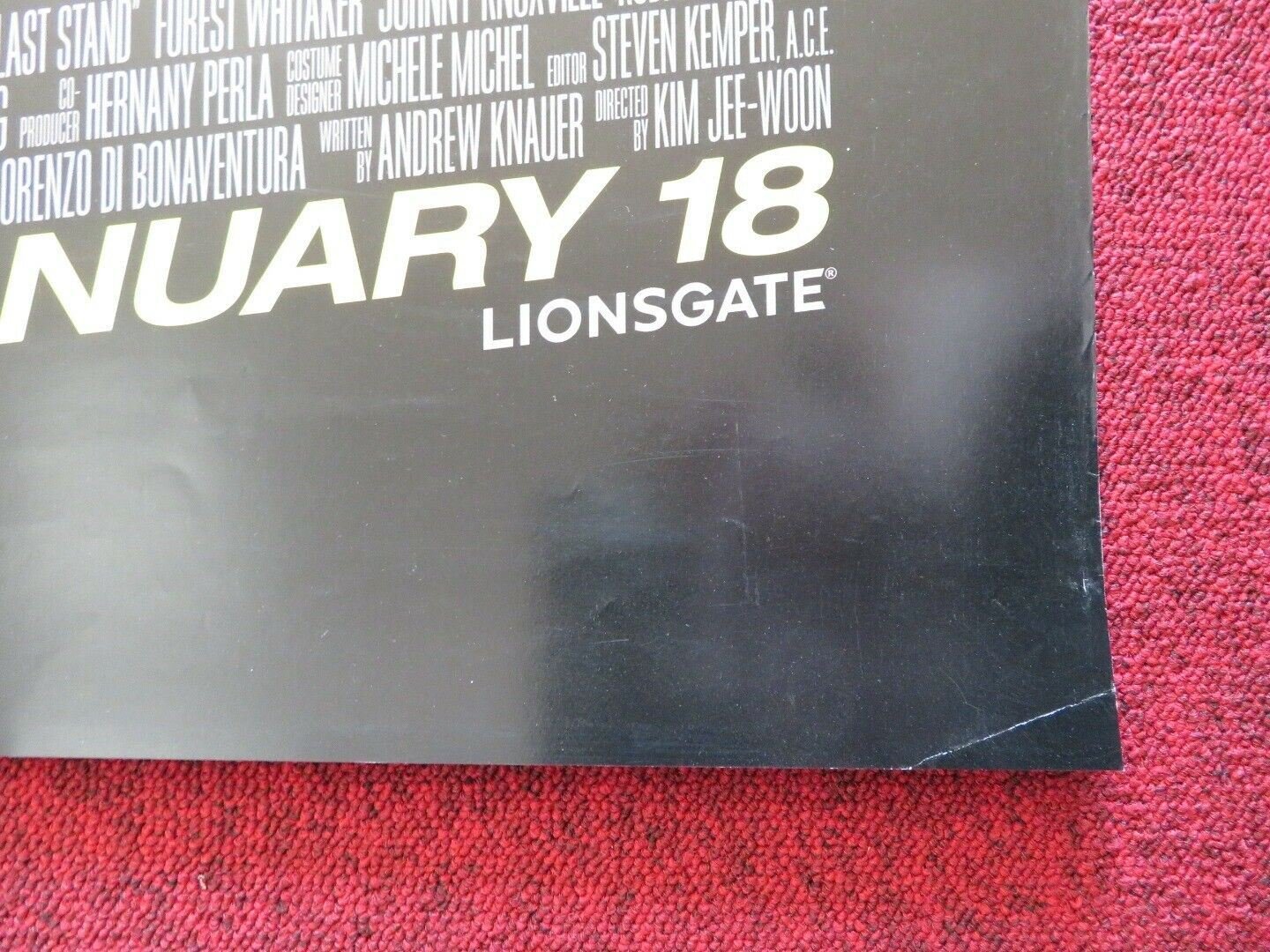 THE LAST STAND US ONE SHEET ROLLED POSTER ARNOLD SCHWARZENEGGER 2013 Movie posters