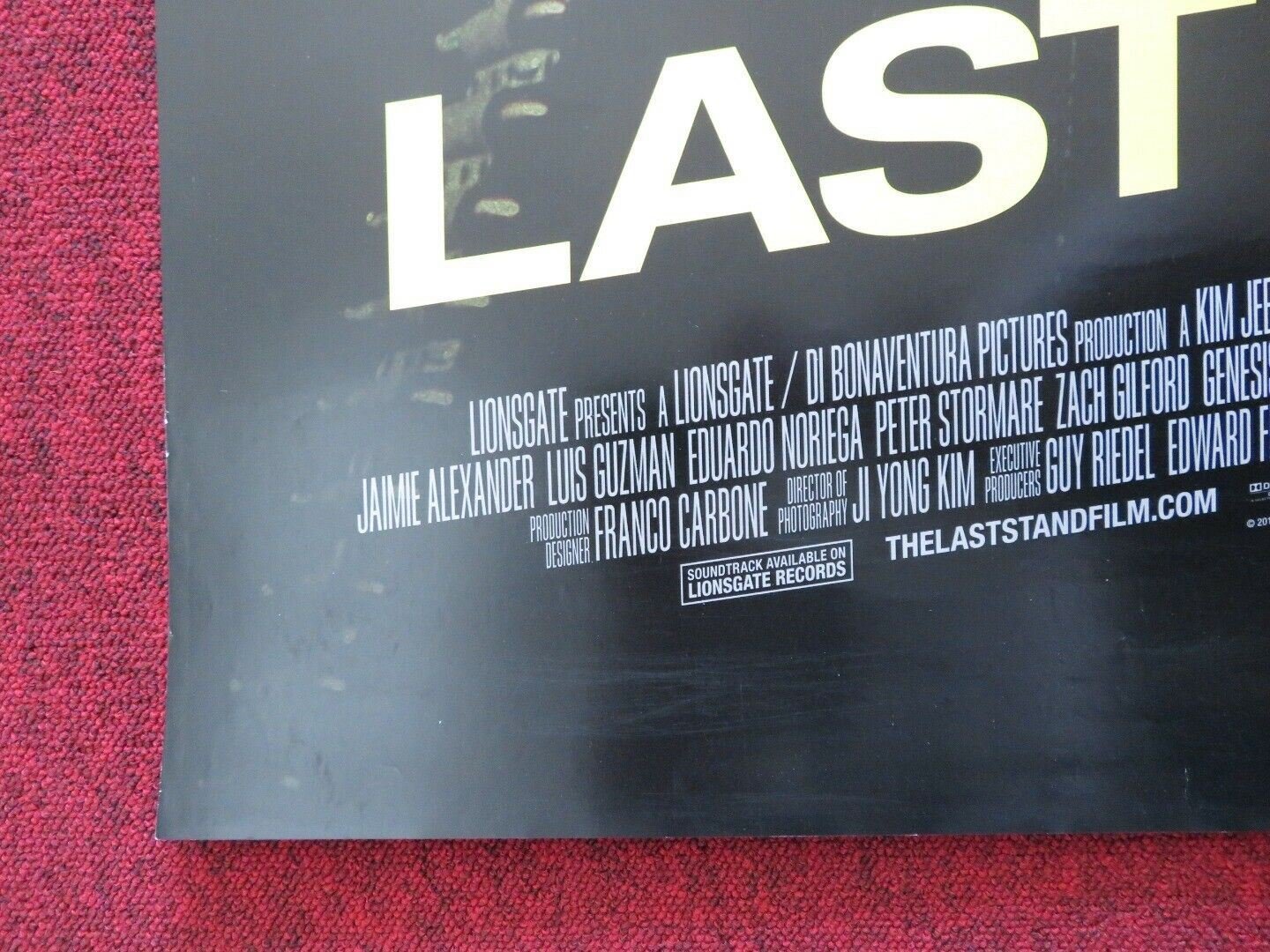 THE LAST STAND US ONE SHEET ROLLED POSTER ARNOLD SCHWARZENEGGER 2013 Movie posters