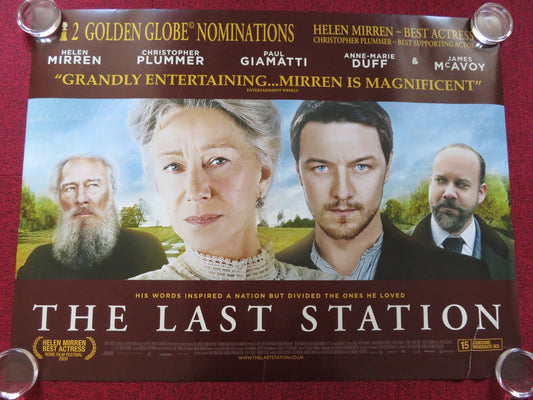 THE LAST STATION UK QUAD (30"x 40") ROLLED POSTER HELEN MIRREN JAMES MCAVOY 2009 Rendezvous Cinema Movie posters
