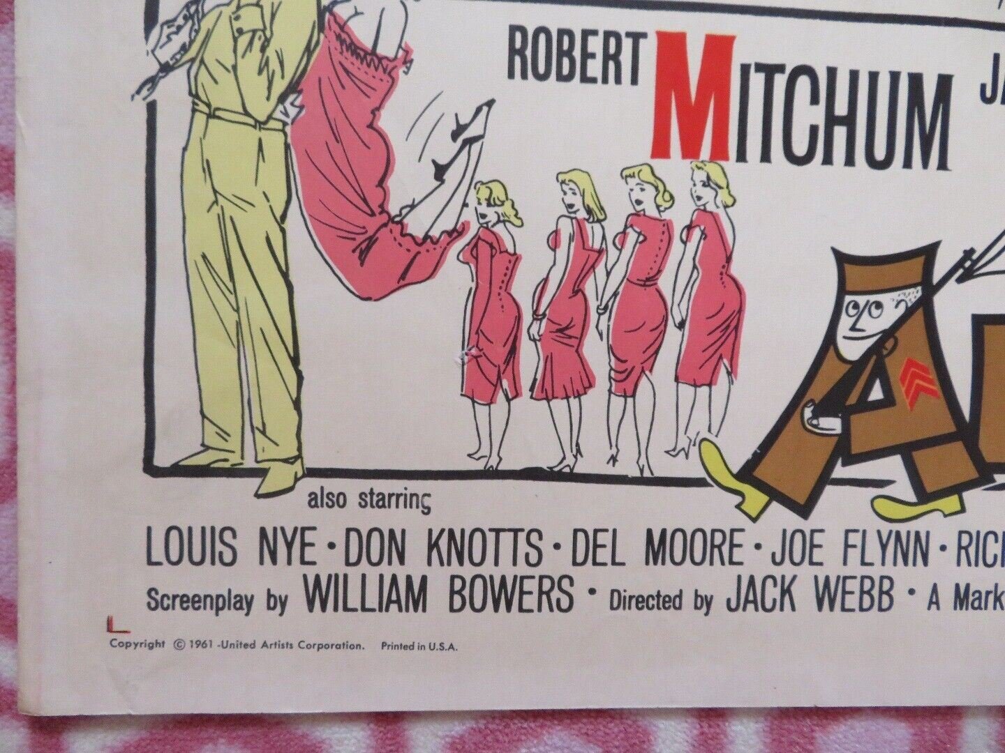 THE LAST TIME I SAW ARCHIE US HALF SHEET (22"x 28") POSTER ROBERT MITCHUM 1961 Movie posters