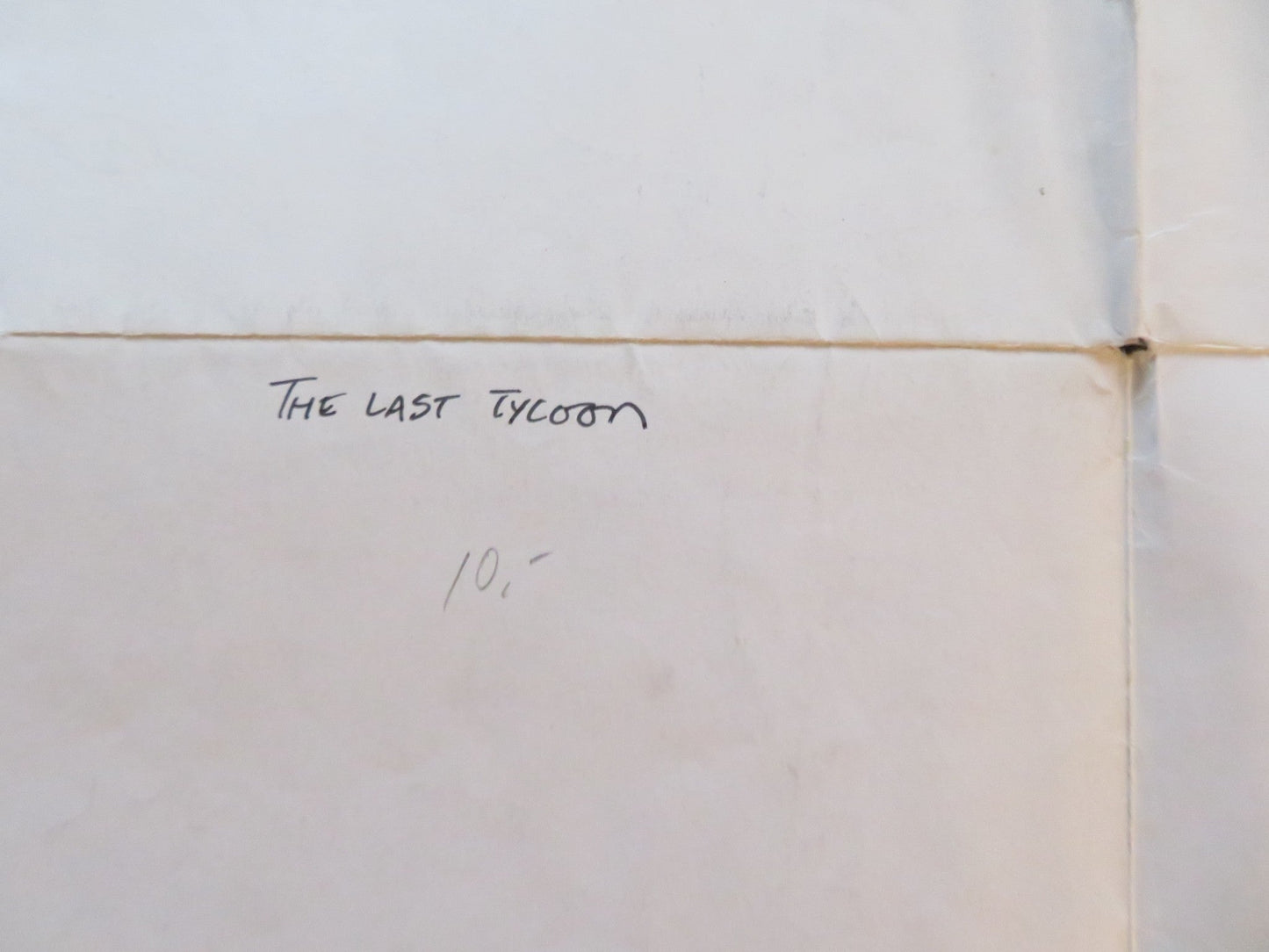 THE LAST TYCOON - STYLE B FOLDED US ONE SHEET POSTER ROBERT DE NIRO 1976 Rendezvous Cinema Movie posters