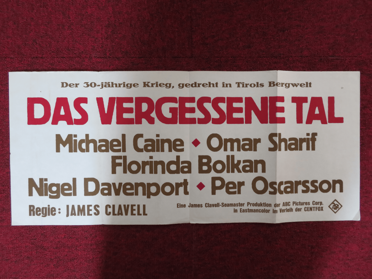 THE LAST VALLEY GERMAN POSTER MICHAEL CAINE OMAR SHARIF 1971 Rendezvous Cinema Movie posters