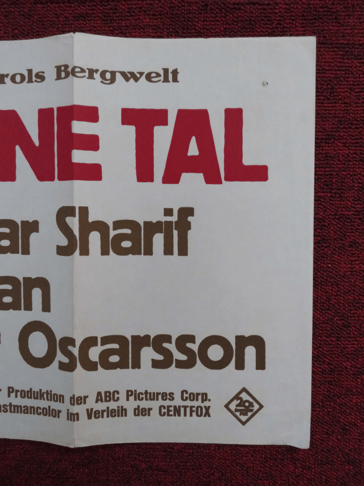 THE LAST VALLEY GERMAN POSTER MICHAEL CAINE OMAR SHARIF 1971 Rendezvous Cinema Movie posters