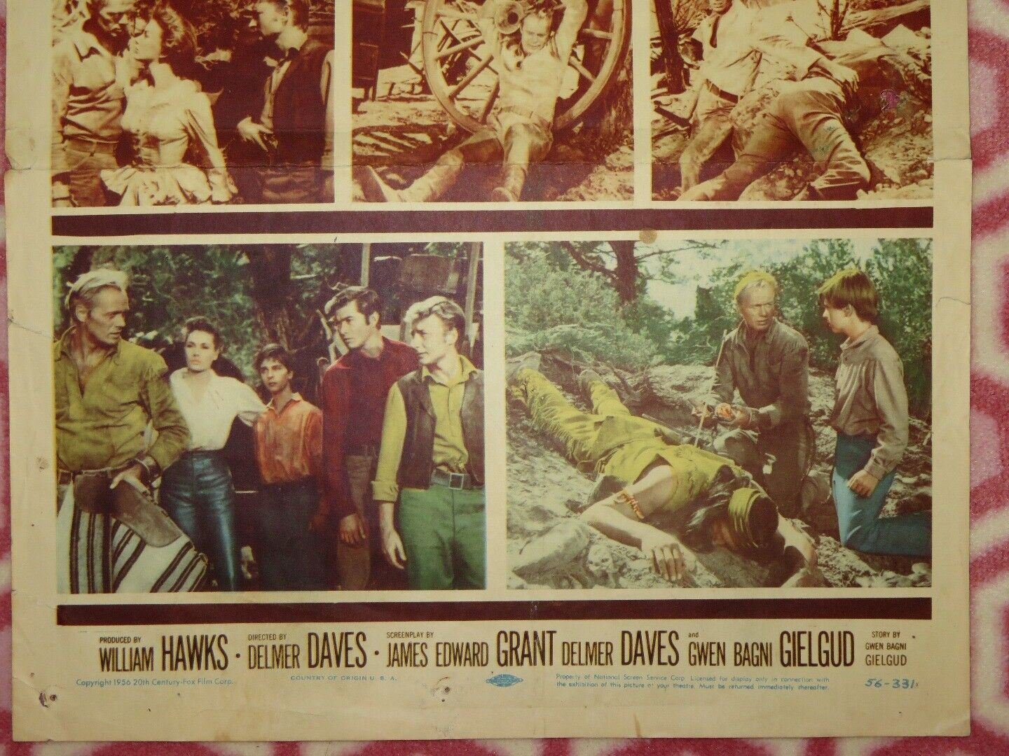 THE LAST WAGON US INSERT (14"x 36") POSTER RICHARD WIDMARK 1956 Movie posters