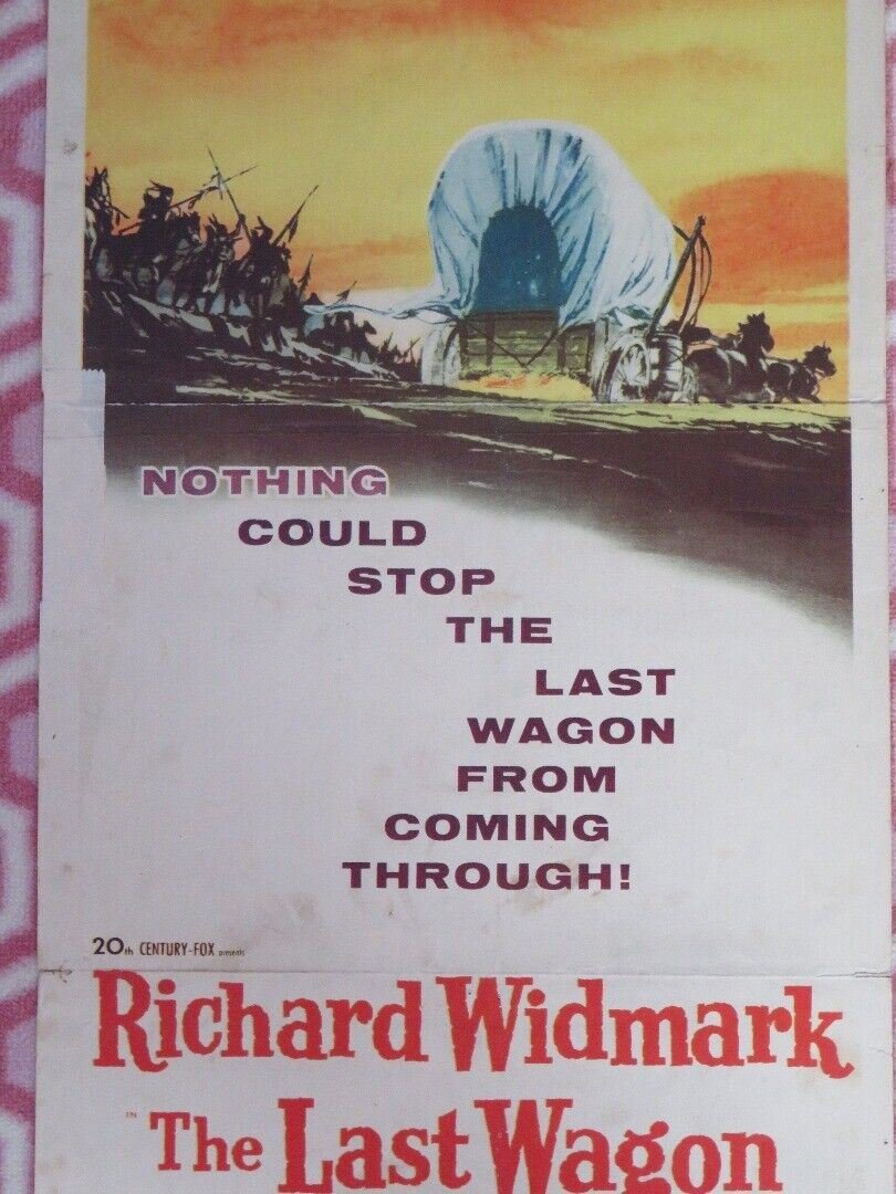 THE LAST WAGON US INSERT (14"x 36") POSTER RICHARD WIDMARK 1956 Movie posters