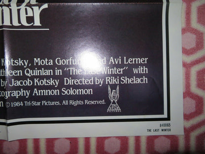 THE LAST WINTER US ONE SHEET POSTER KATHLEEN QUINLAN YONA ELIAN 1984 Movie posters