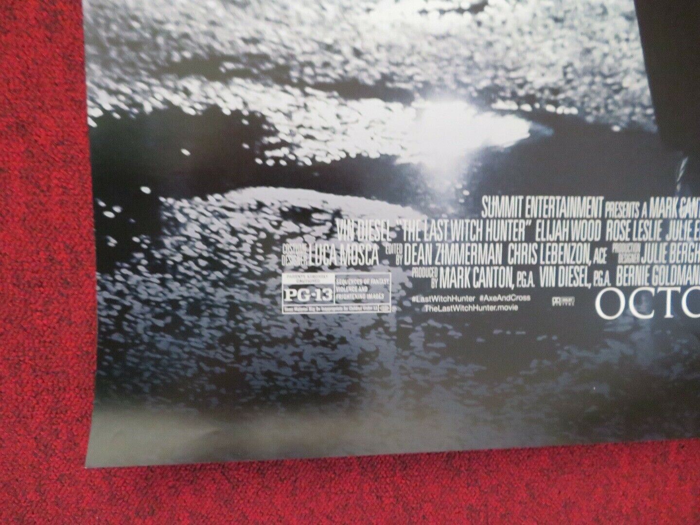 THE LAST WITCH HUNTER US ONE SHEET ROLLED POSTER VIN DIESEL 2015 Movie posters