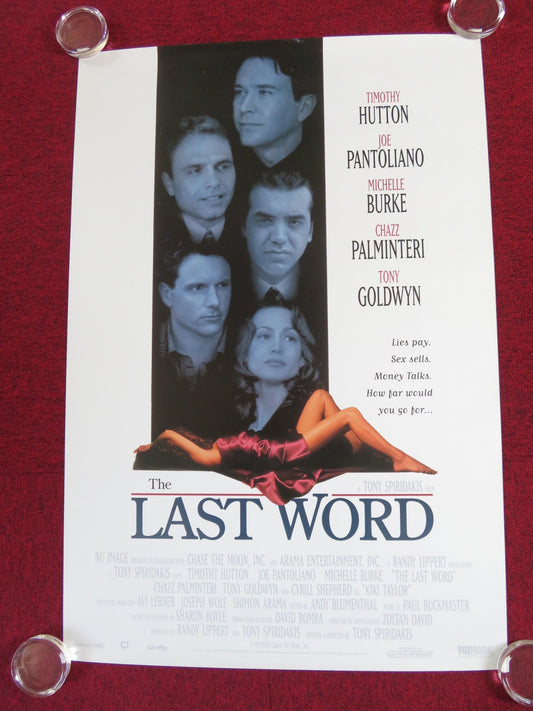 THE LAST WORD VHS VIDEO POSTER ROLLED TIMOTHY HUTTON JOE PANTOLIANO 1995 Rendezvous Cinema Movie posters