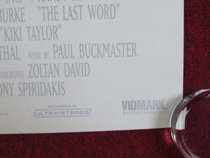 THE LAST WORD VHS VIDEO POSTER ROLLED TIMOTHY HUTTON JOE PANTOLIANO 1995 Rendezvous Cinema Movie posters