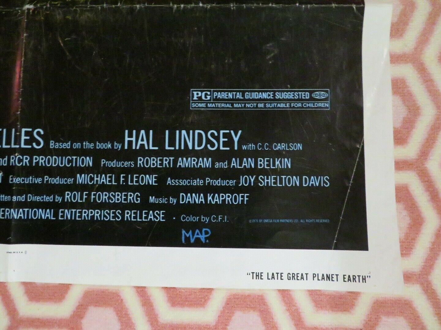 THE LATE GREAT PLANET EARTH US ONE SHEET POSTER ORSON WELLES 1976 Movie posters