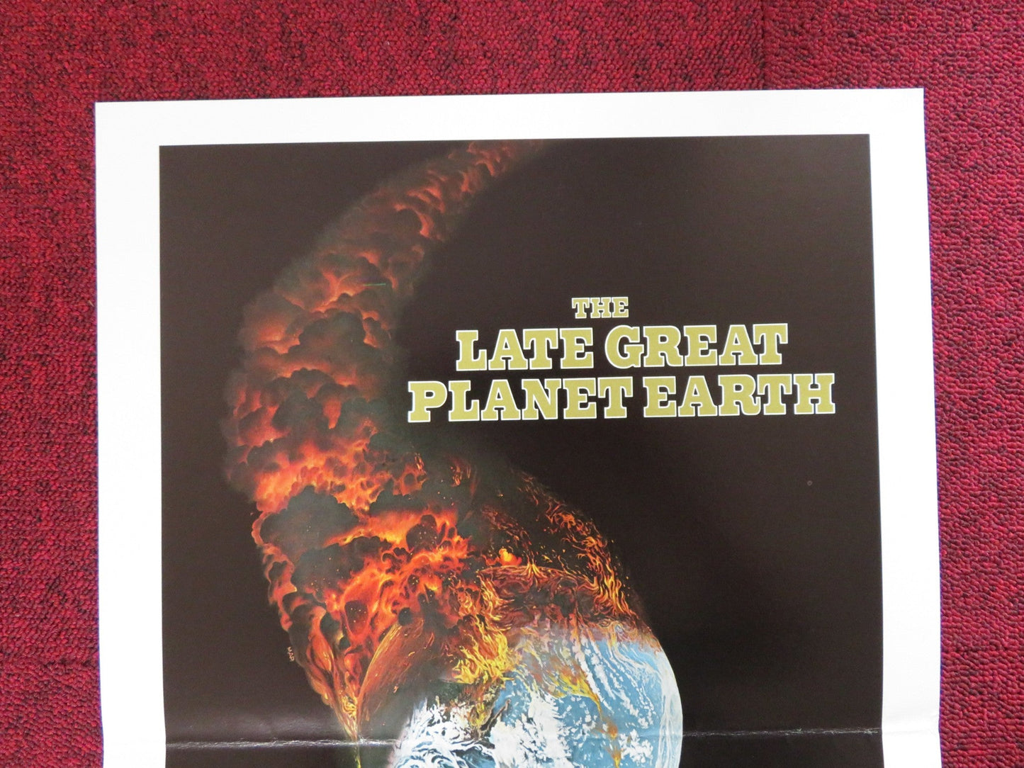 THE LATE GREAT PLANET EARTH WINDOW CARD (14"x 22") POSTER ORSON WELLES 1978 Rendezvous Cinema Movie posters