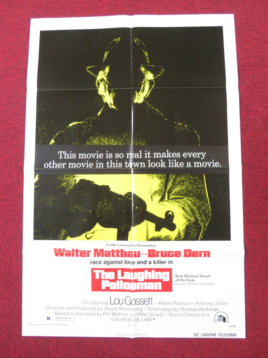 THE LAUGHING POLICEMAN FOLDED US ONE SHEET POSTER WALTER MATTHAU BRUCE DERN 1973 Rendezvous Cinema Movie posters