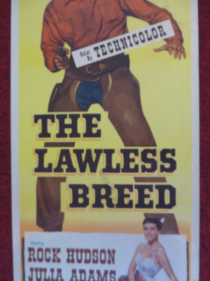 THE LAWLESS BREED US INSERT (14"x 36") POSTER ROCK HUDSON JULIA ADAMS 1953 Rendezvous Cinema Movie posters