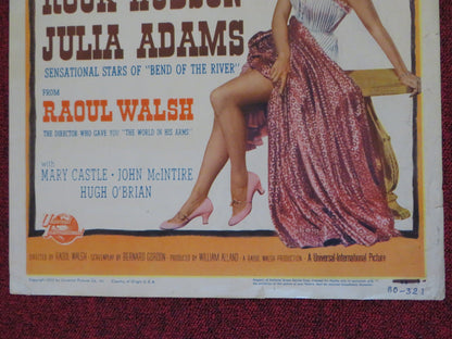 THE LAWLESS BREED US INSERT (14"x 36") POSTER ROCK HUDSON JULIA ADAMS 1953 Rendezvous Cinema Movie posters