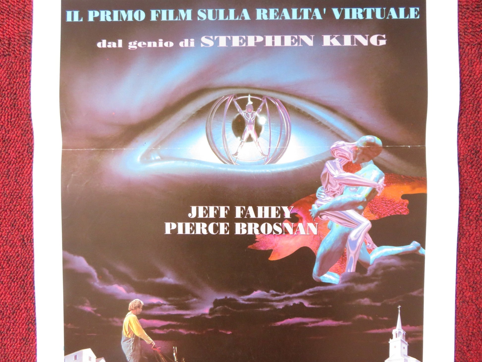 THE LAWNMOWER MAN ITALIAN LOCANDINA POSTER STEPHEN KING JEFF FAHEY 1992 Rendezvous Cinema Movie posters