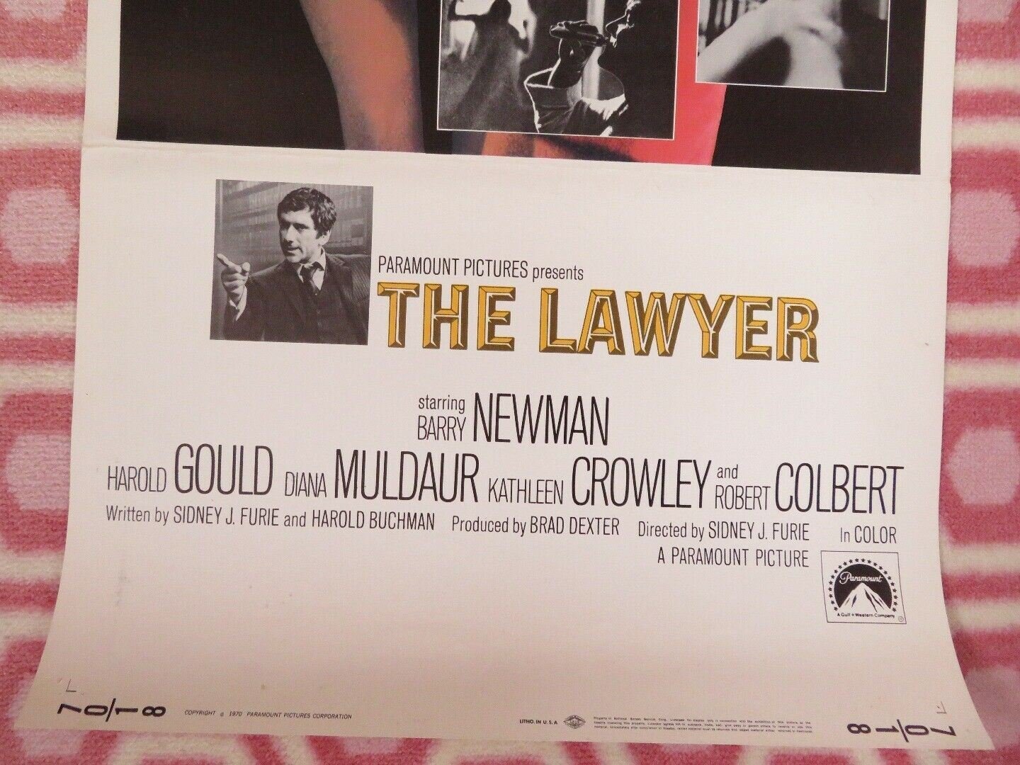 THE LAWYER US INSERT (14"x 36") POSTER BARRY NEWMAN HAROLD GOULD ROBERT COLBERT Movie posters