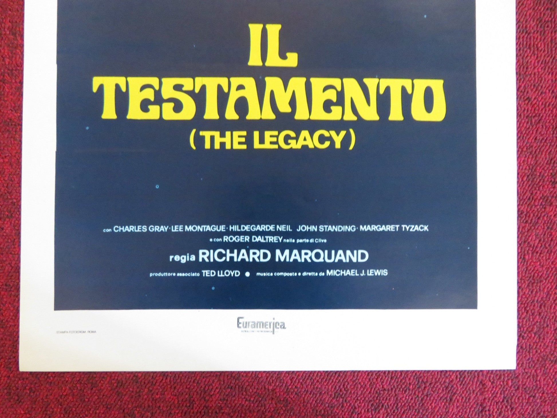 THE LEGACY ITALIAN LOCANDINA POSTER KATHERINE ROSS SAM ELLIOT 1978 Rendezvous Cinema Movie posters
