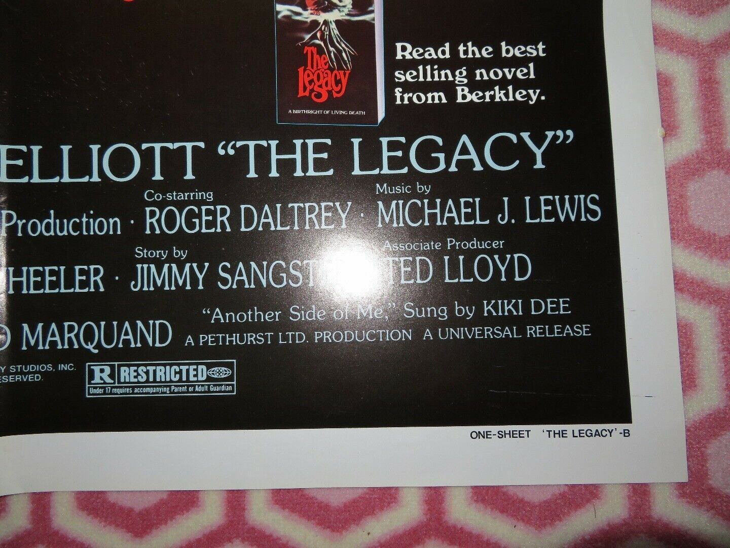 THE LEGACY STYLE B ONE SHEET (27"x 41") POSTER KATHERINE ROSS SAMELLIOTT JOHN - Rendezvous Cinema