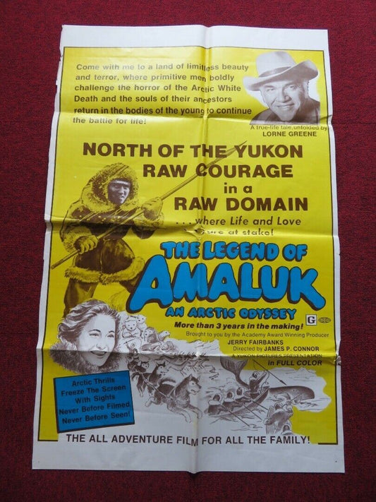 THE LEGEND OF AMALUK: AN ARCTIC ODYSSEY FOLDED US ONE SHEET POSTER 1972 Movie posters