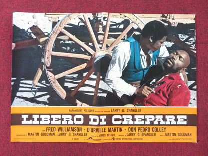 THE LEGEND OF BLACK CHARLEY - D ITALIAN FOTOBUSTA POSTER FRED WILLIAMSON 1973 Rendezvous Cinema Movie posters