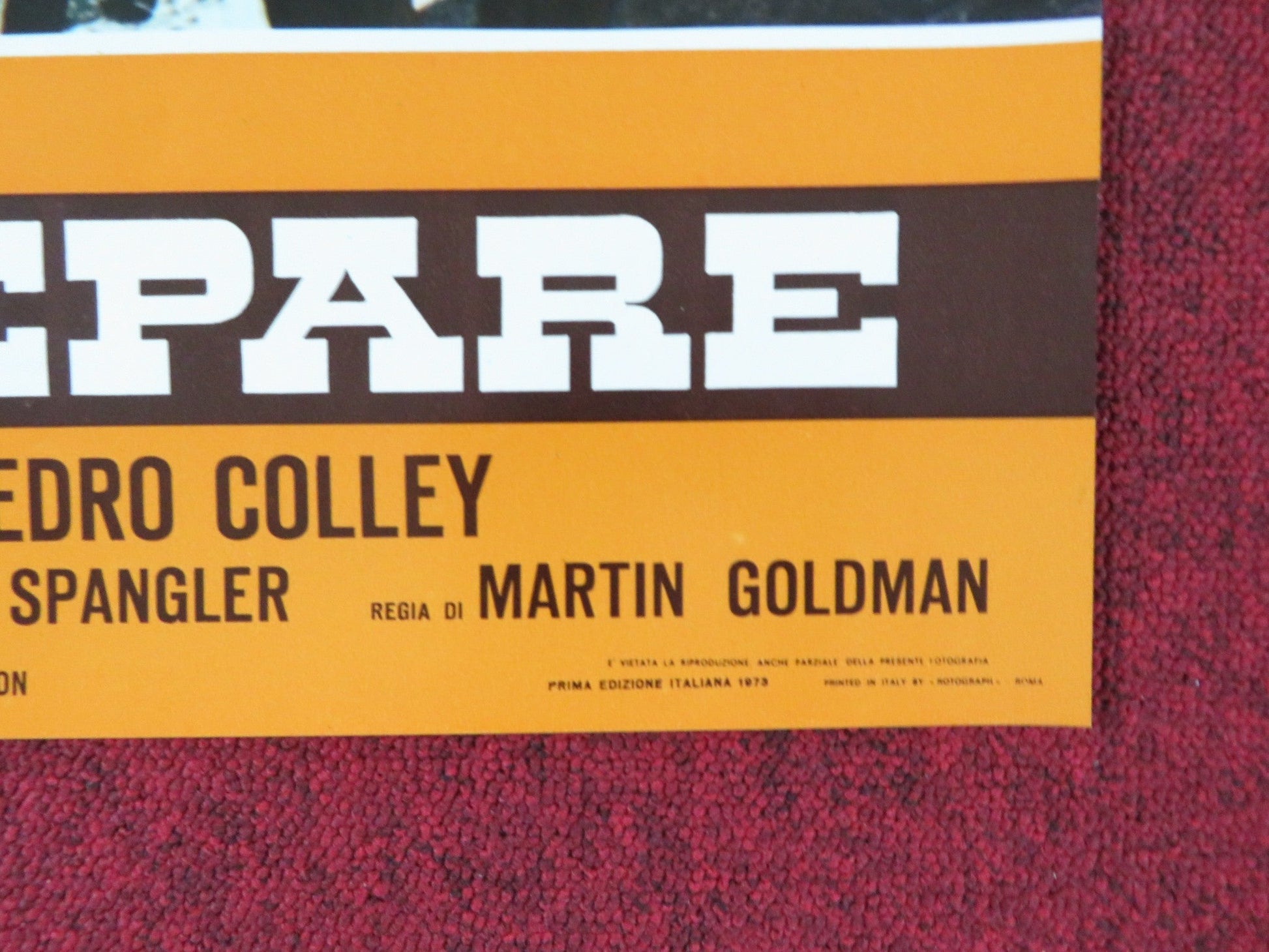 THE LEGEND OF BLACK CHARLEY - F ITALIAN FOTOBUSTA POSTER FRED WILLIAMSON 1973 Rendezvous Cinema Movie posters