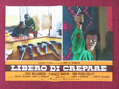 THE LEGEND OF BLACK CHARLEY - H ITALIAN FOTOBUSTA POSTER FRED WILLIAMSON 1973 Rendezvous Cinema Movie posters
