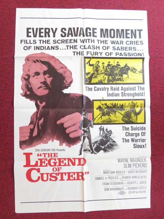 THE LEGEND OF CUSTER FOLDED US ONE SHEET POSTER WAYNER MAUNDER SLIM PICKENS 1968 Rendezvous Cinema Movie posters
