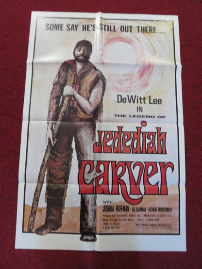 THE LEGEND OF JEDEDIAH CARVER FOLDED US ONE SHEET POSTER DEWITT LEE 1976 Rendezvous Cinema Movie posters