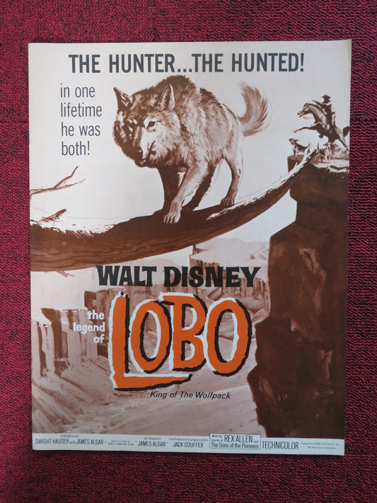 THE LEGEND OF LOBO - PRESSBOOK UNCUT BUENA VISTA DISNEY REX ALLEN 1962 Rendezvous Cinema Movie posters