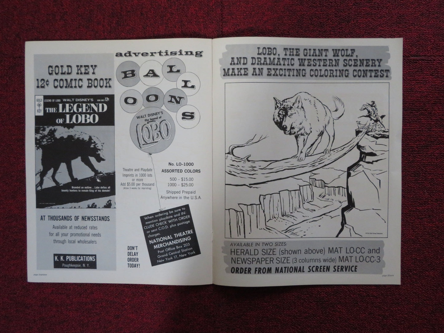 THE LEGEND OF LOBO - PRESSBOOK UNCUT BUENA VISTA DISNEY REX ALLEN 1962 Rendezvous Cinema Movie posters
