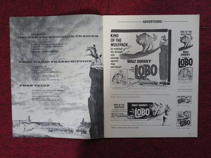 THE LEGEND OF LOBO - PRESSBOOK UNCUT BUENA VISTA DISNEY REX ALLEN 1962 Rendezvous Cinema Movie posters