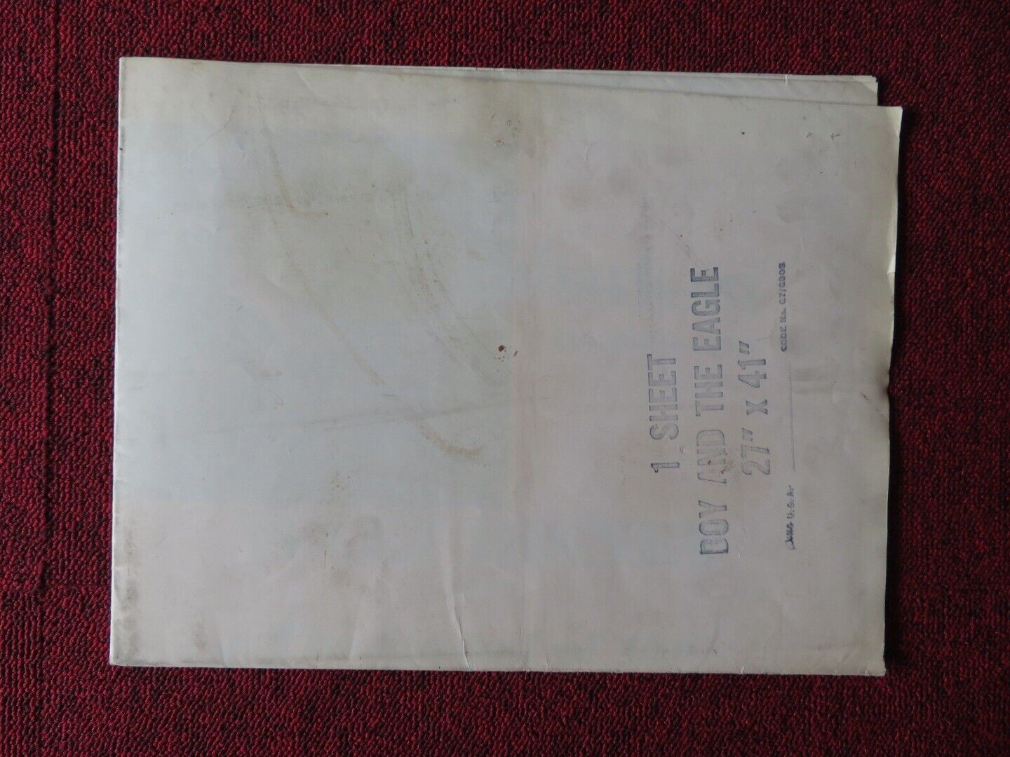 THE LEGEND OF THE BOY AND THE EAGLE FOLDED US ONE SHEET POSTER DISNEY 1967 Movie posters