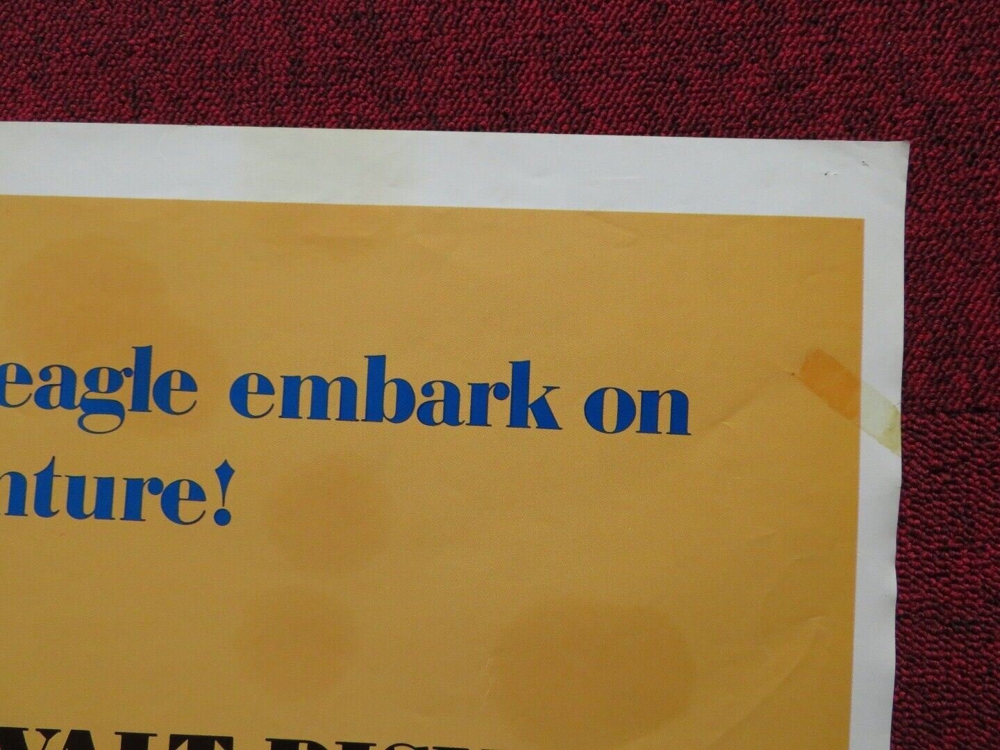 THE LEGEND OF THE BOY AND THE EAGLE FOLDED US ONE SHEET POSTER DISNEY 1967 Movie posters