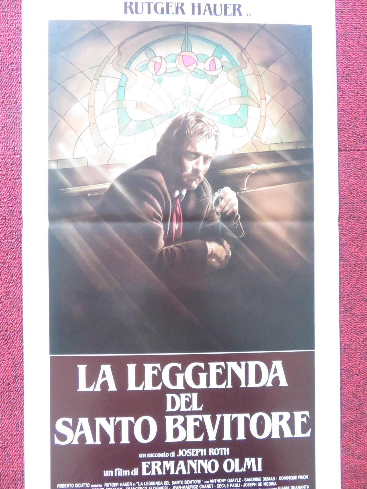 THE LEGEND OF THE HOLY DRINKER ITALIAN LOCANDINA POSTER RUTGER HAUER DUPUIS 1988 Rendezvous Cinema Movie posters
