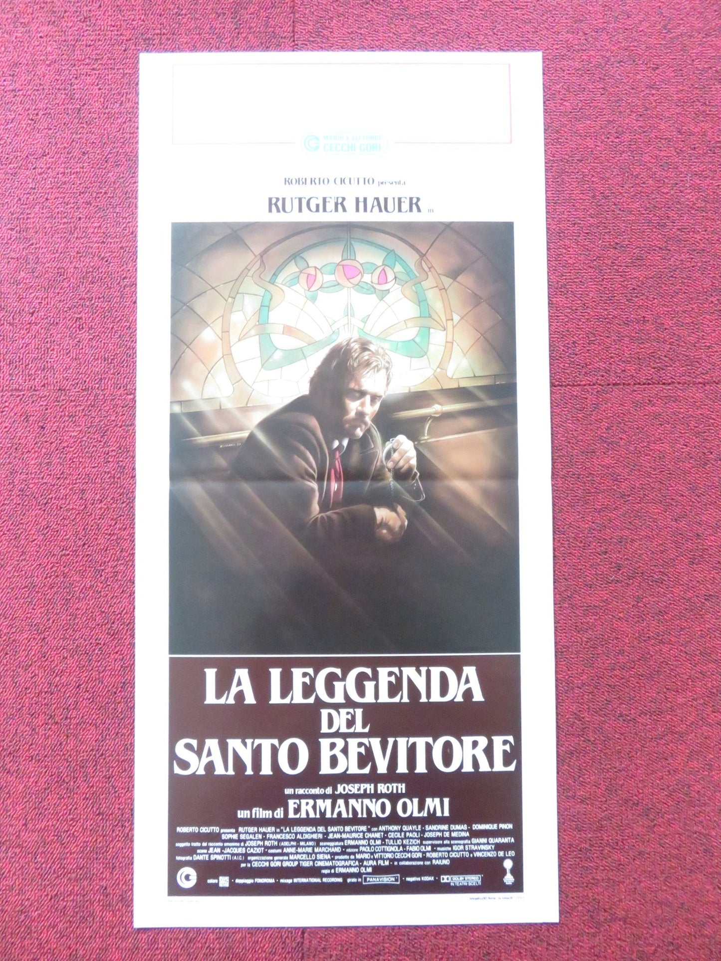 THE LEGEND OF THE HOLY DRINKER ITALIAN LOCANDINA POSTER RUTGER HAUER DUPUIS 1988 Rendezvous Cinema Movie posters