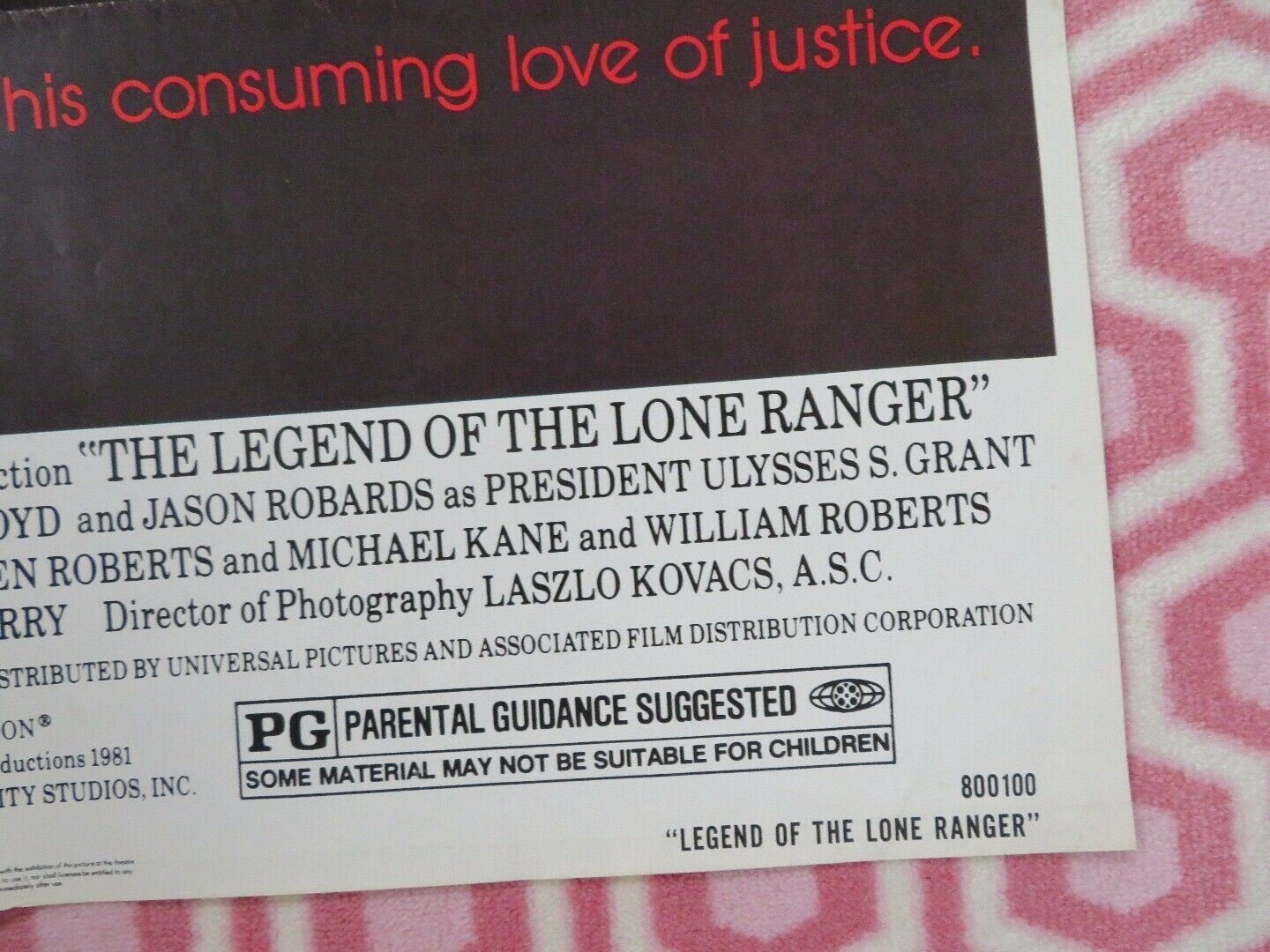 THE LEGEND OF THE LONE RANGER US ONE SHEET POSTER KLINTON SPILSBURY - Rendezvous Cinema