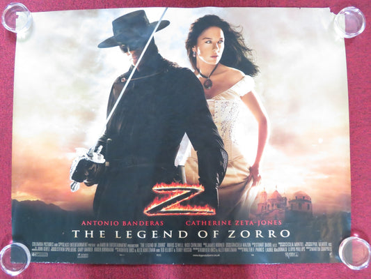 THE LEGEND OF ZORRO UK QUAD ROLLED POSTER ANTONIO BANDERAS C. ZETA - JONES 2005 Rendezvous Cinema Movie posters