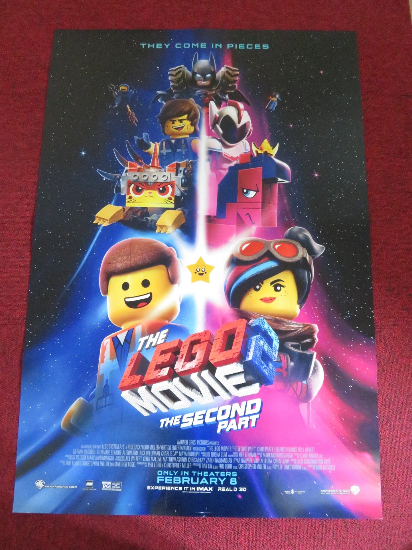 THE LEGO MOVIE 2: THE SECOND PART - B US ONE SHEET ROLLED POSTER PRATT 2019 Rendezvous Cinema Movie posters
