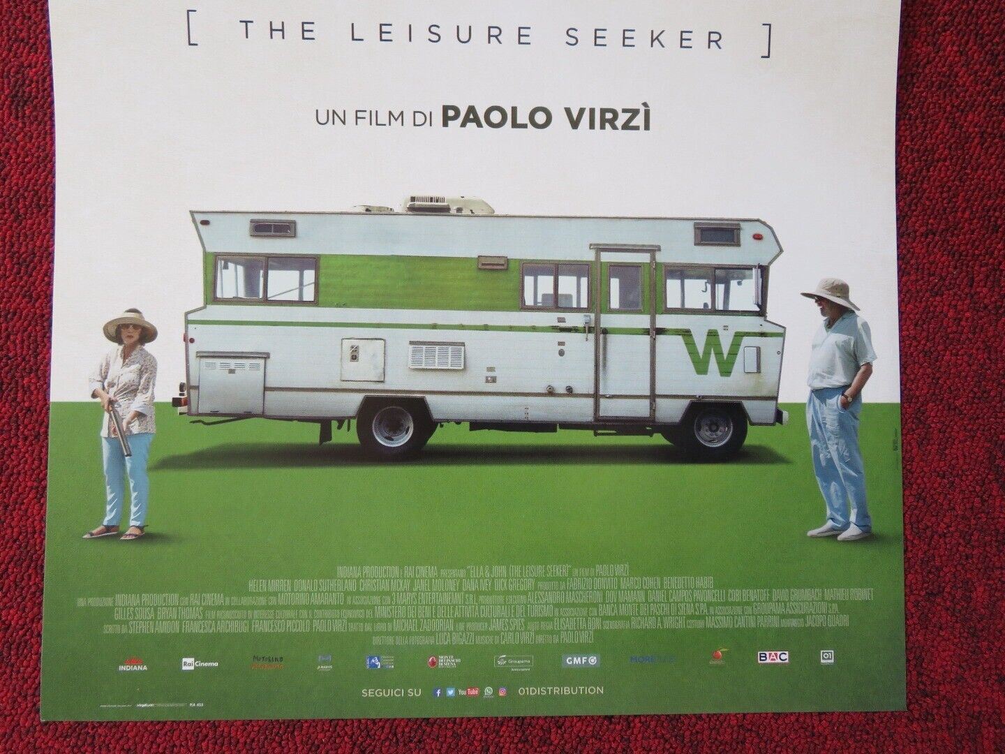 THE LEISURE SEEKER ITALIAN LOCANDINA (26.5"x12.5") POSTER HELEN MIRREN 2017 Movie posters