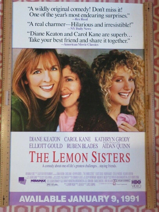 THE LEMON SISTERS VIDEO VHS (39 "x 27") POSTER ROLLED DIANE KEATON CAROL KANE Movie posters