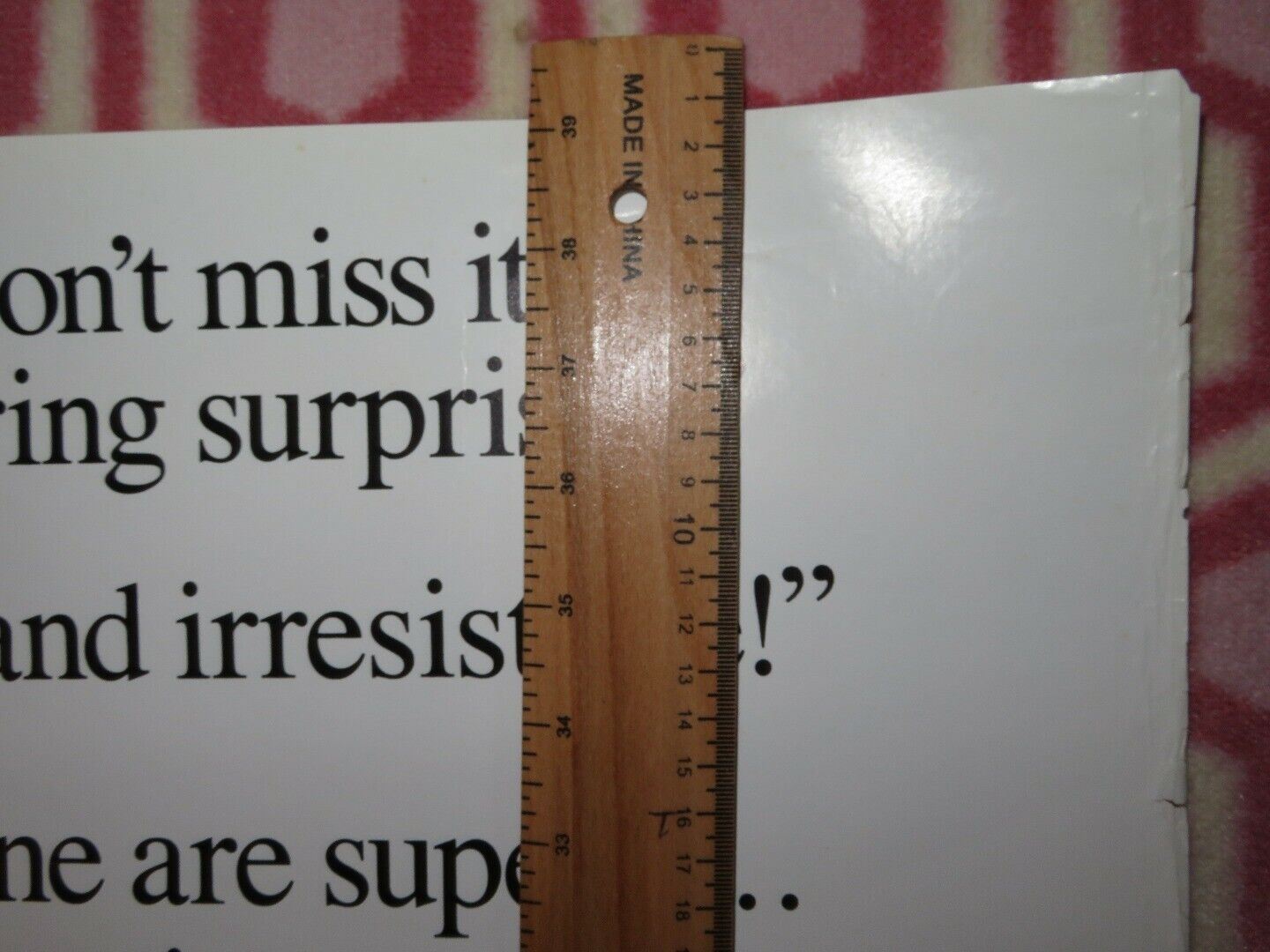 THE LEMON SISTERS VIDEO VHS (39 "x 27") POSTER ROLLED DIANE KEATON CAROL KANE Movie posters